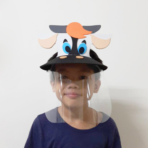 儿童动物帽防疫面罩